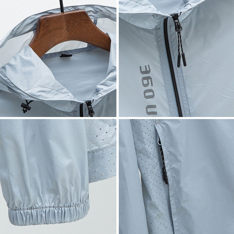 Hurtigtørkende sommerjakke unisex, ideell for strand og fritid.