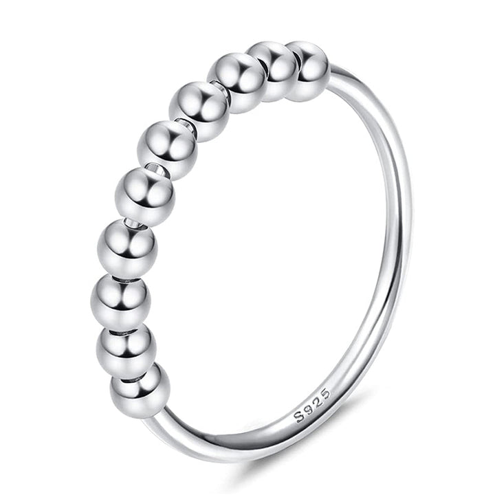 Hverdagssmykke: justerbar sølv angstring. En stilren unisex fidget ring for stresslindring og mental velvære.
