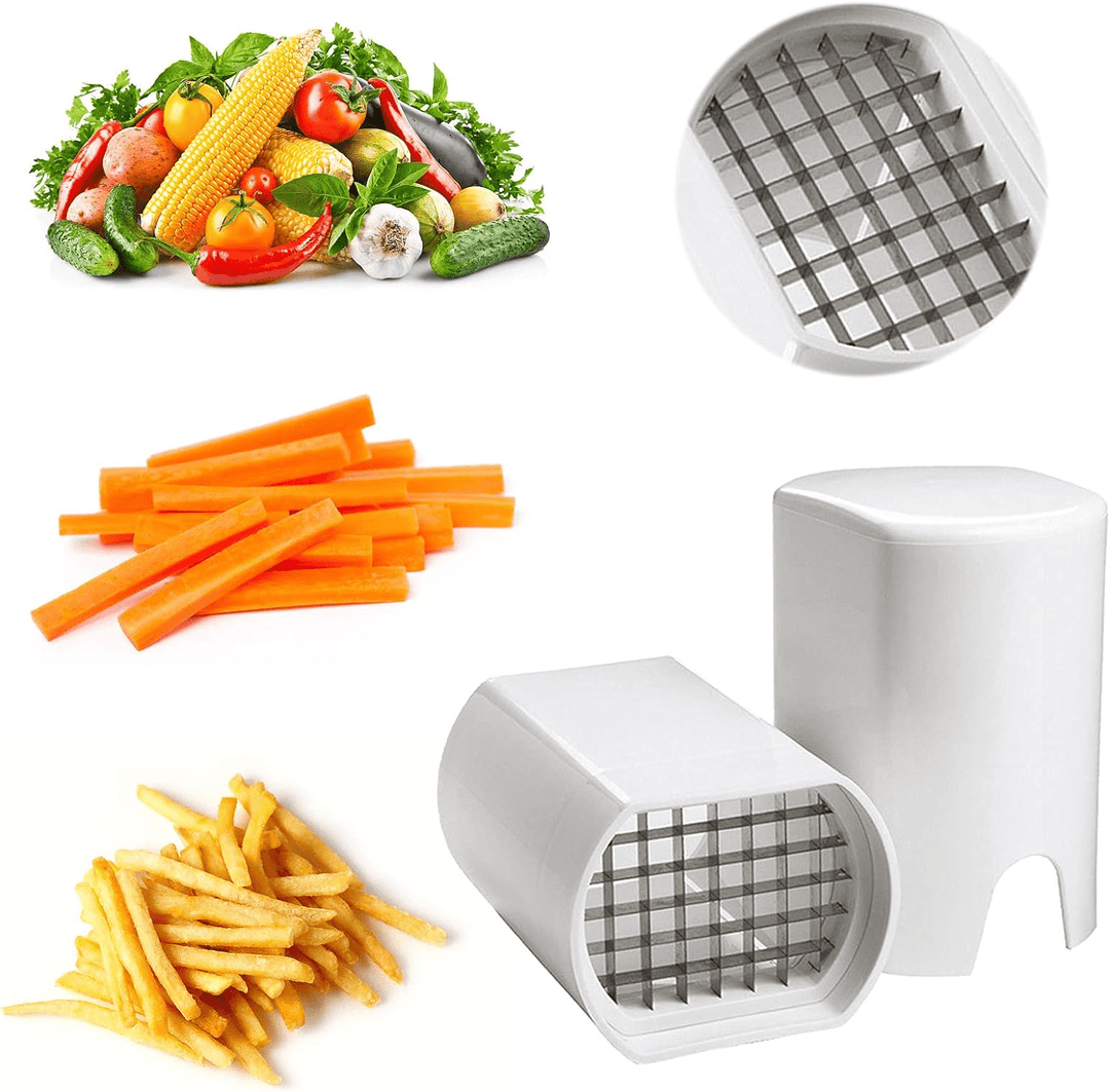 Rustfri pommes frites kutter for rask og enkel potetkutting. Robust kjøkkenutstyr i stål.