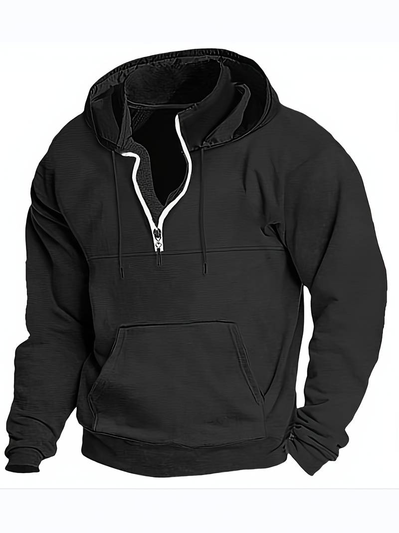 Herre hettegenser med justerbar hette for stil og varme i hverdagen. Komfortabel og moderne.