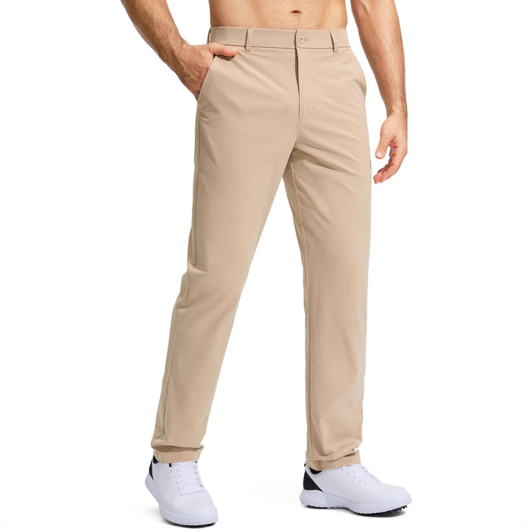 Komfortable herrebukser med stretchy stoff og mid-rise. Ideelle som fritidsbukser eller casual kontorbukser.