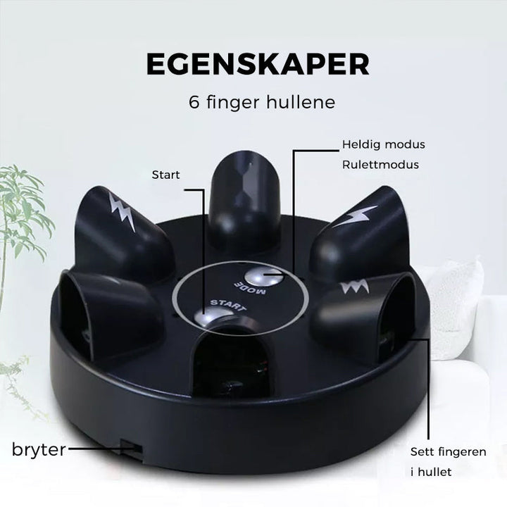 Morsomt elektrisk sjokk roulette selskapsspill.