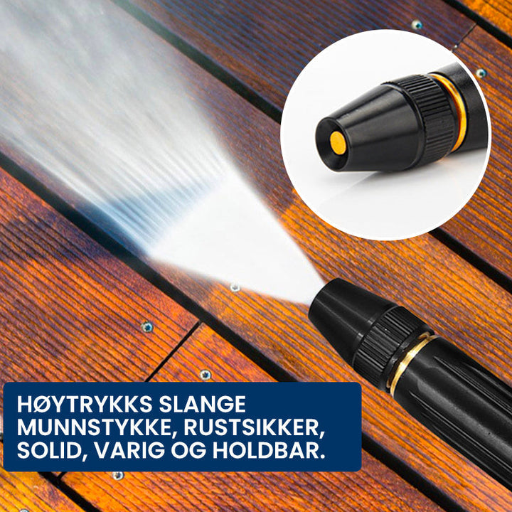 Høykvalitets høytrykks munnstykke for vannslange, med justerbar sprayfunksjon for optimal rengjøring.