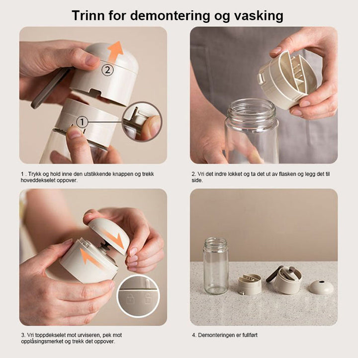 Reduser saltinntaket med denne kvantitative saltbøssen; enkel å bruke for nøyaktig krydderdosering i matlaging.