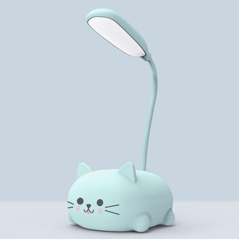 Trådløs LED-kattelampe med fleksibel design, en dekorativ og praktisk bordlampe.