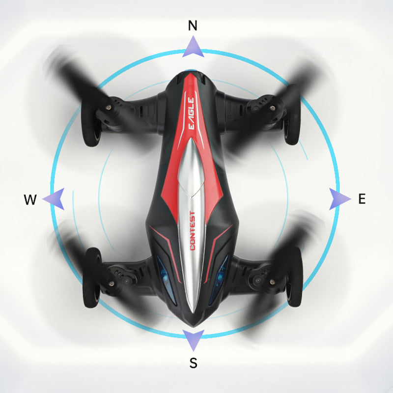 Fjernstyrt leketøy: Møt den unike flyvende bilen; en drone og RC bil for timevis med moro.