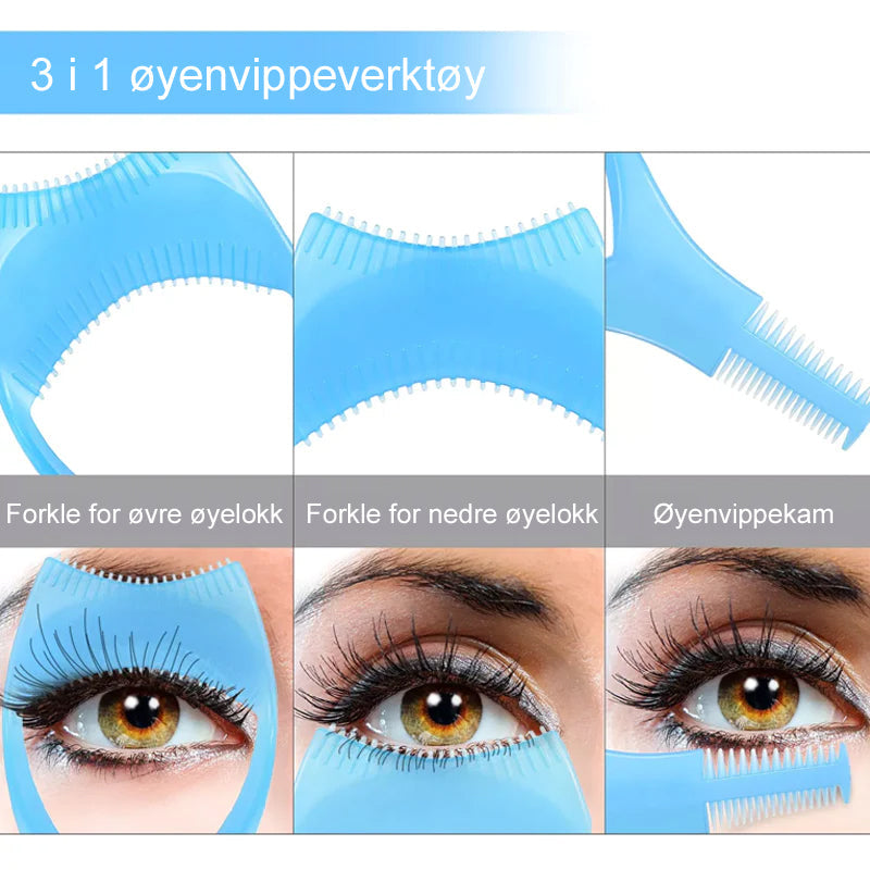 Kompakt og bærbar mascara skjold applikator for perfekt øyensminke overalt.