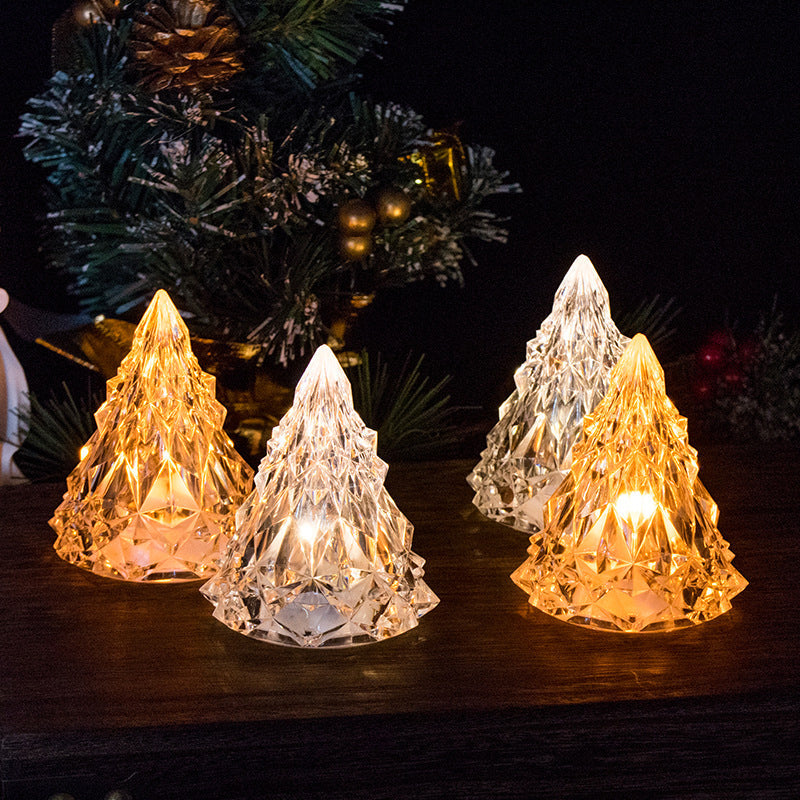 Magisk, glitrende mini LED juletre nattlys, perfekt som festlig juledekorasjon.