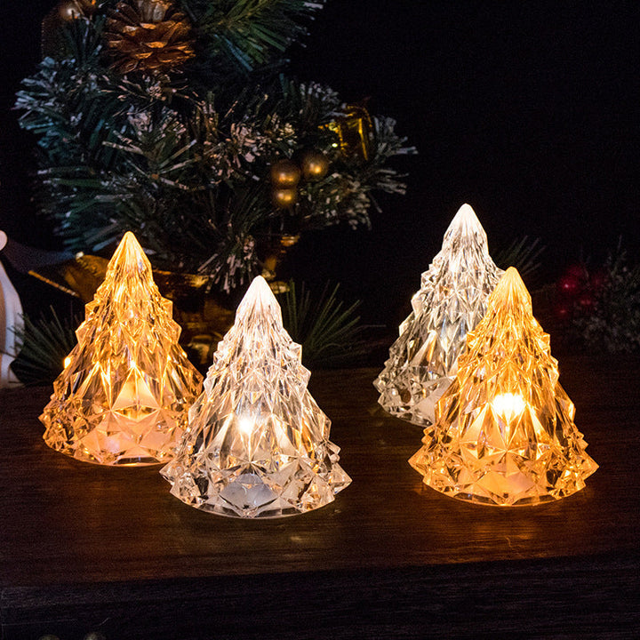 Magisk, glitrende mini LED juletre nattlys, perfekt som festlig juledekorasjon.