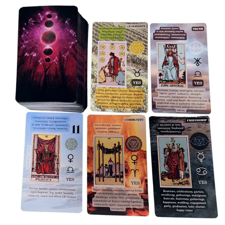 Intuitivt tarotkortsett for nybegynnere, komplett med kort og veiledning. Perfekt for innsikt.