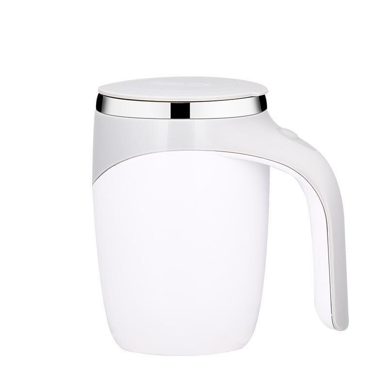Elegant rustfritt stål kaffekopp med smart automatisk omrøringsfunksjon for kaffe.