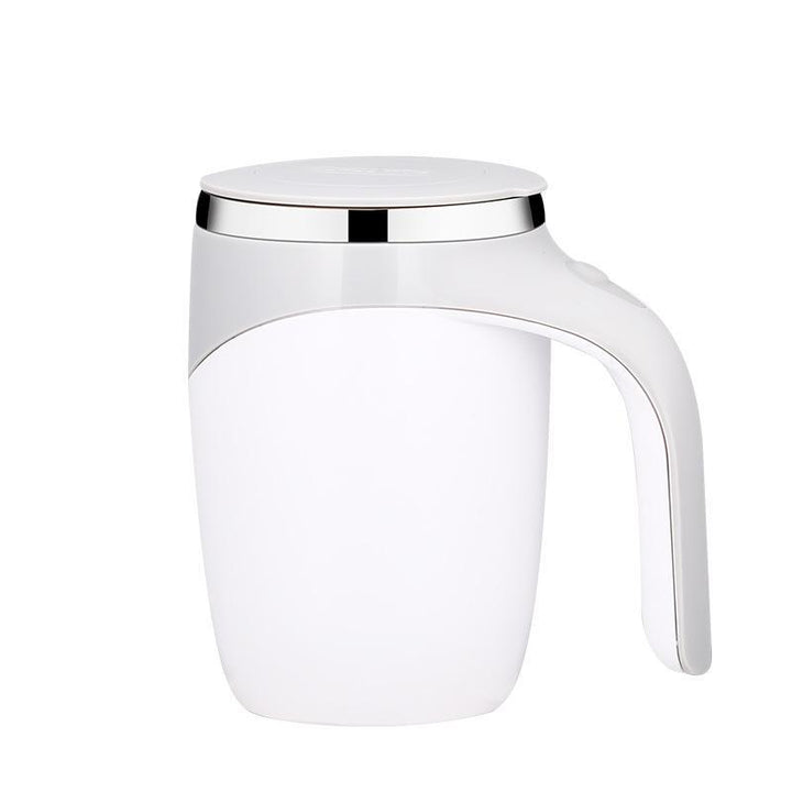 Elegant rustfritt stål kaffekopp med smart automatisk omrøringsfunksjon for kaffe.