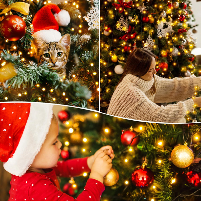 Magiske LED fossefall lys med ring, skaper en glitrende effekt for en uforglemmelig jul.