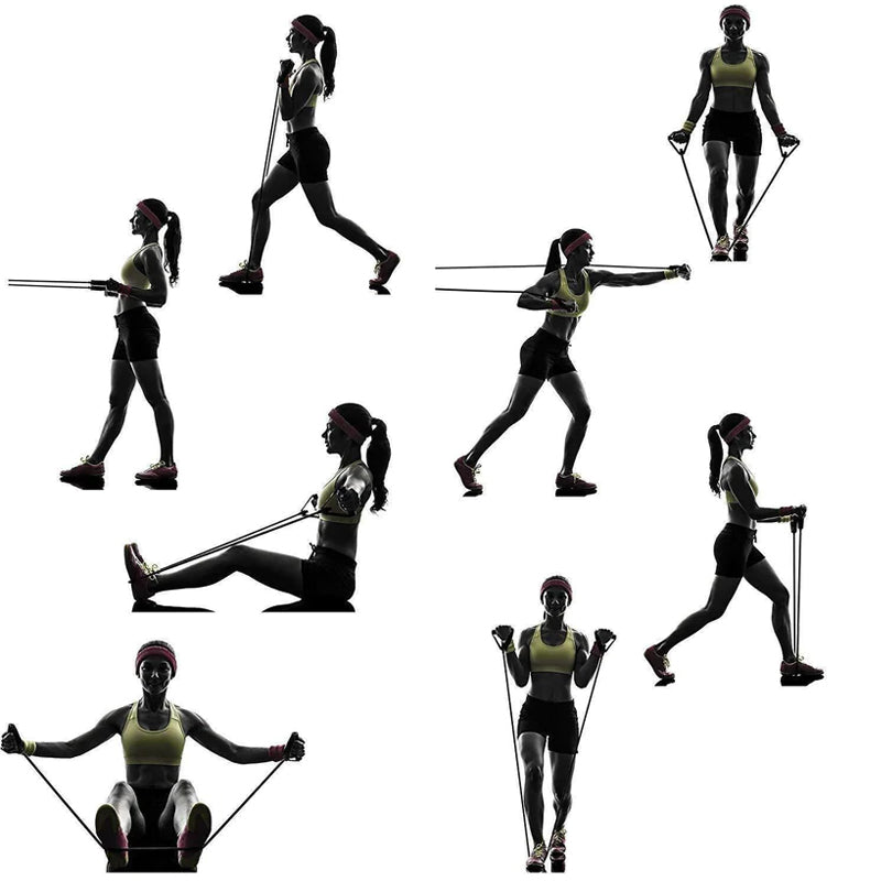 Motstandsbånd sett for variert styrketrening og progresjon i fitness.