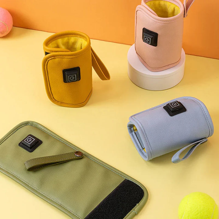 Reisevennlig flaskevarmer for baby, USB-drevet med digital temperaturkontroll.
