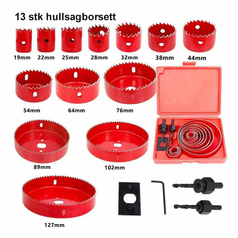 Ergonomisk designet hullsag borkrone i rustfritt stål for komfortabel og presis boring.