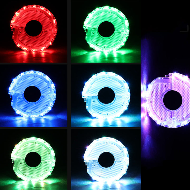 Navlys for sykkel, fargerikt LED lys for sykkelhjul, perfekt for nattkjøring.