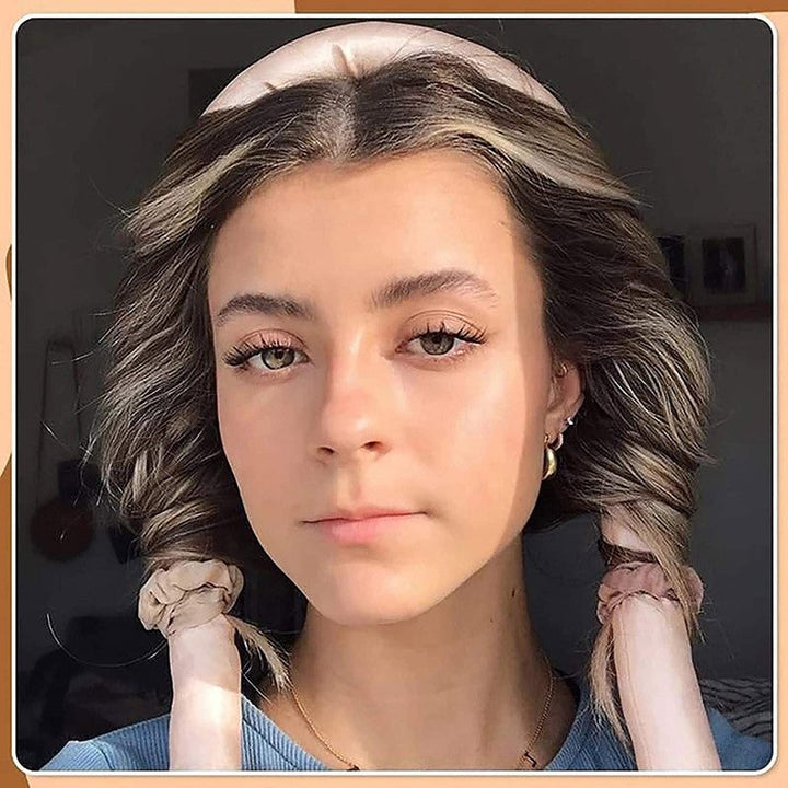 Varmefri sateng hårkrøller for skånsomme, sunne krøller uten varme. Enkel styling og hårpleie for kvinner.