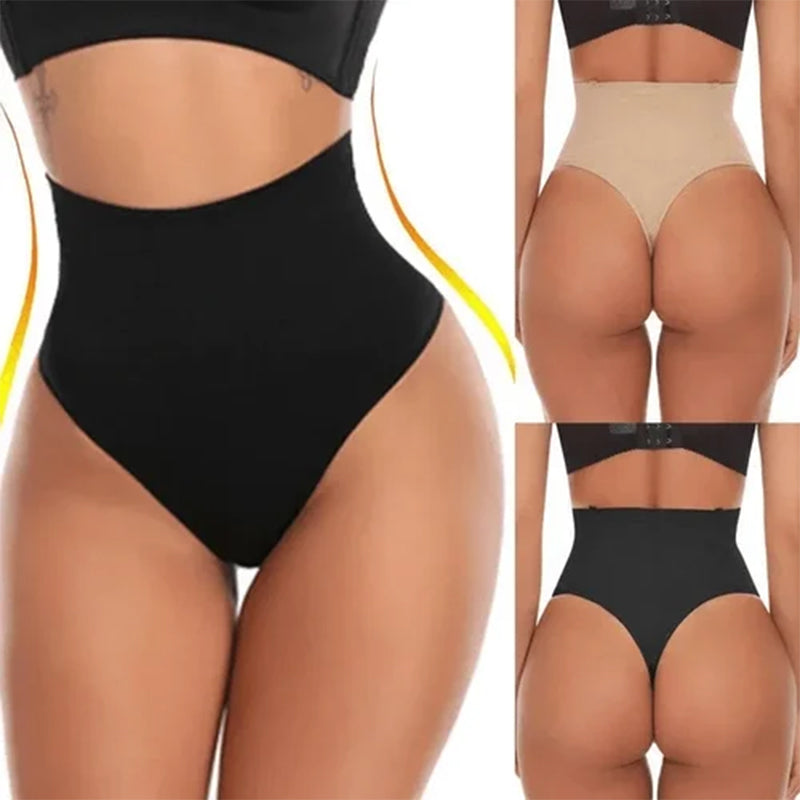 Dameundertøy: Høy midje stringtruser med god magekontroll og løft. Formende og slankende shapewear.