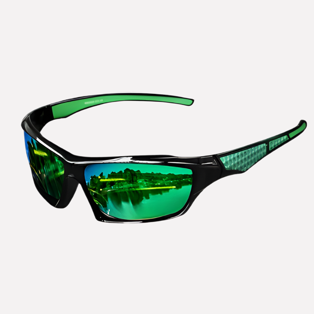 Stilige unisex sports solbriller med polariserte glass, perfekt for herre og kvinner utendørs.