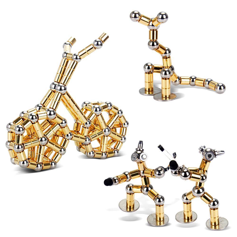 Elegant metallpenn med magnetiske kuler, et unikt skrive- og fidget verktøy.