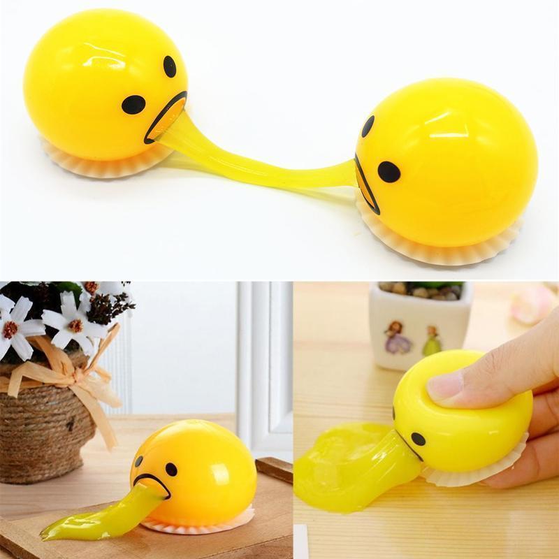 Detaljert bilde av eggeplomme stressball som fremmer fokus og reduserer spenninger. En fidget leke.