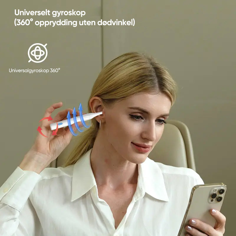Ørevoksfjerningssett med HD-kamera, trygt for ørene. Innovativ elektronikk for personligpleie.