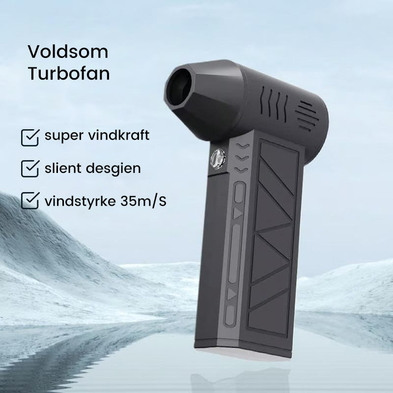 Kraftig turbo vifte tørker våte overflater. Bærbar luftblåser, multifunksjonell rengjøringsverktøy.