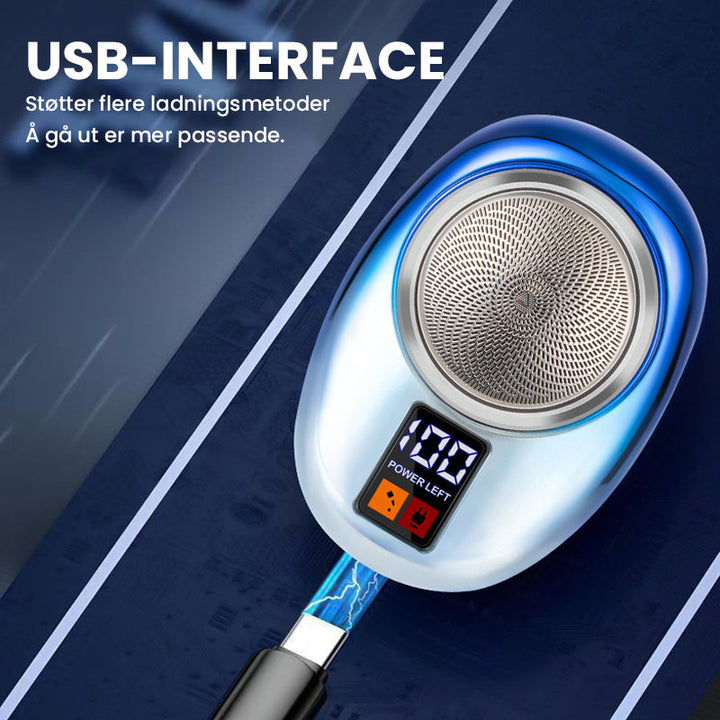 Elektrisk mini barbermaskin for glatt barbering; perfekt for ansikt og kropp.