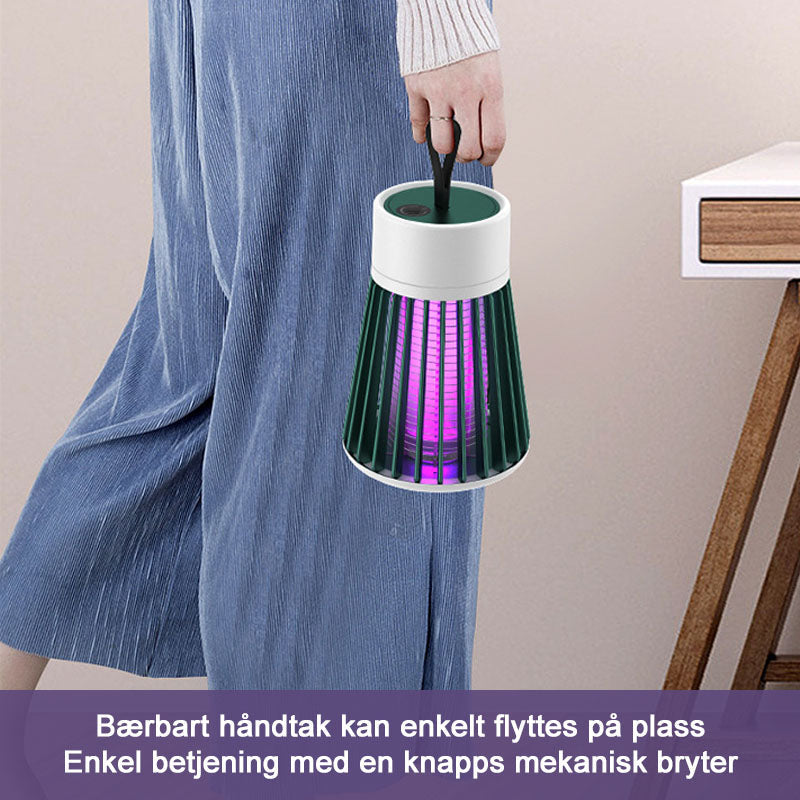 Effektiv insektsfanger med langvarig batteri, ideell for terrassen og campingturen.