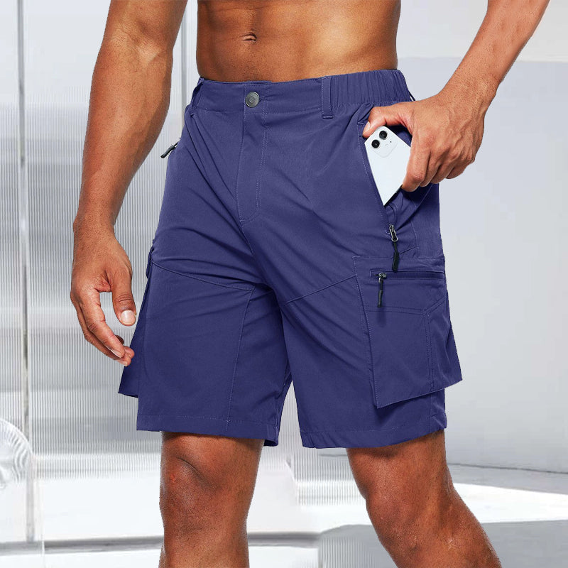 Menns cargo shorts med praktiske lommer, allsidig for både by og natur.