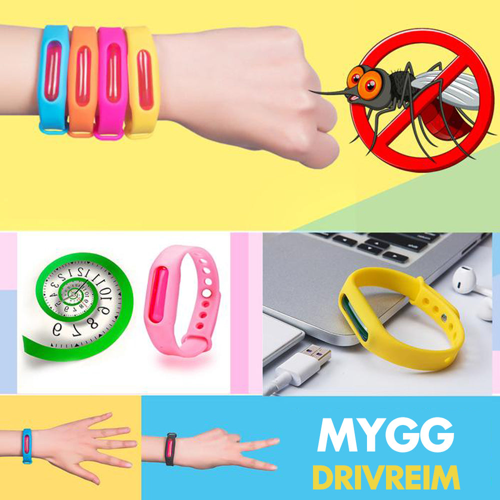 Innovativt myggavstøtende armbånd i flere farger, klar for alle utendørs eventyr.