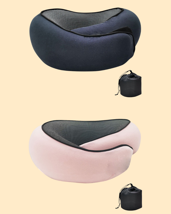Komfortabel reise nakkepute i minneskum, designet for avslapning og smertelindring under enhver tur.