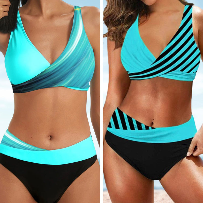 Allsidig solsikke bikini for kvinner. 2-delt badedrakt for både svømming, soling og strandlek.