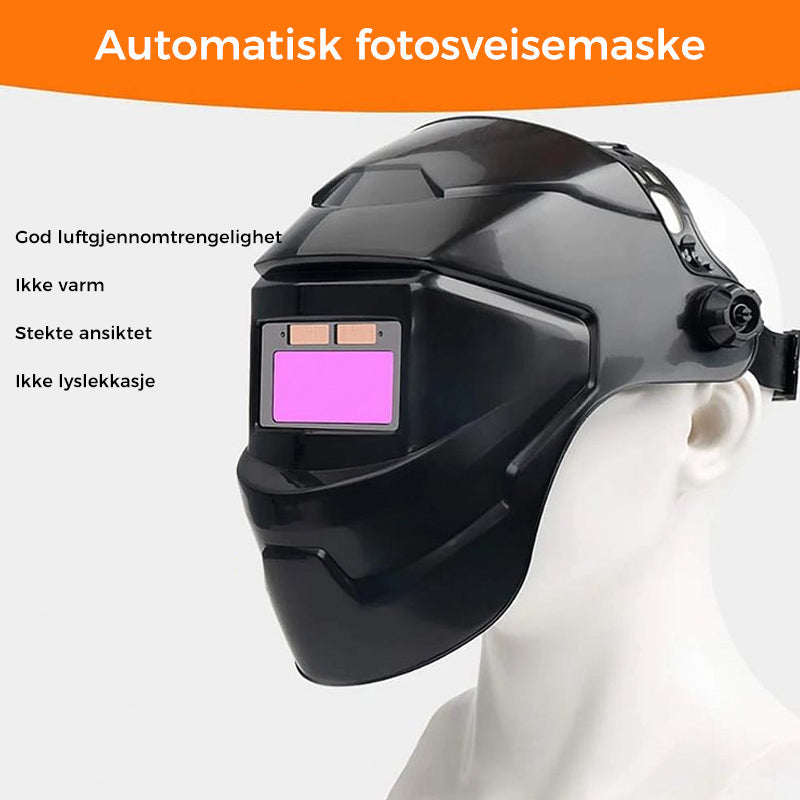 Optimal beskyttelse med automatisk mørknende sveisemaske, essensielt utstyr for sveisesikkerhet.