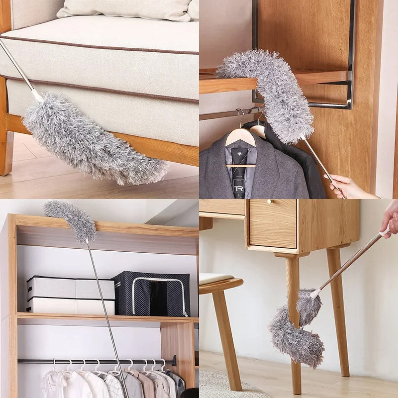 Praktisk støvfjerner i mikrofiber for rask og grundig husholdningsrengjøring.