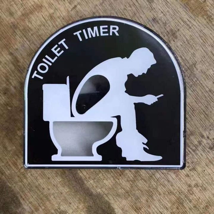 Innpakket morsom toalettimer, klar til å gis bort som en unik, humoristisk gaveidé for baderommet.