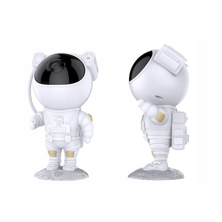 Nattlys som projiserer realistiske stjerner og galakser fra en astronaut.