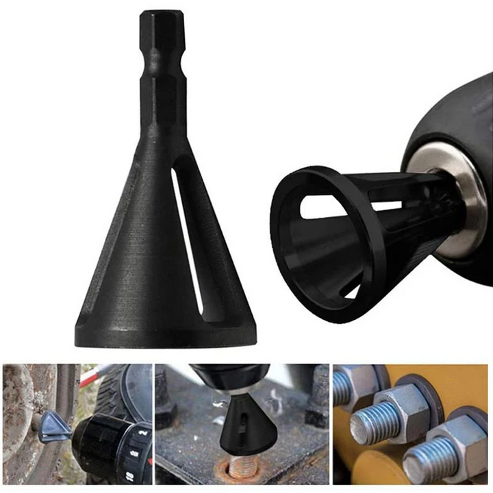 Metallverktøy for gjengereparasjon og avgrading av glatte bolter i rustfritt stål. Robust design.