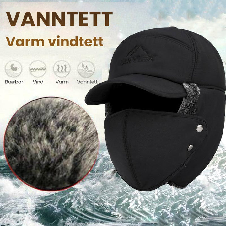 Slitesterk, vindtett unisex lue med myk fôring, gir full beskyttelse mot vinterkulde.