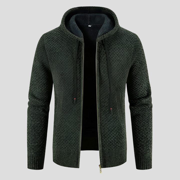 Komfortabel herrecardigan for høstklær, tilgjengelig i varme toner som brun og beige.