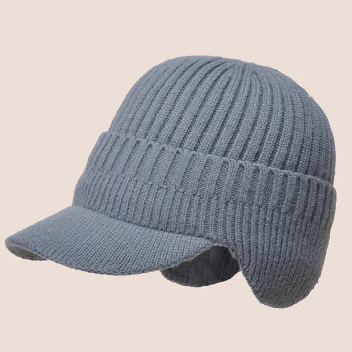 Praktisk strikket unisex lue med ørebeskyttelse, utmerket for allsidig vinterbruk.