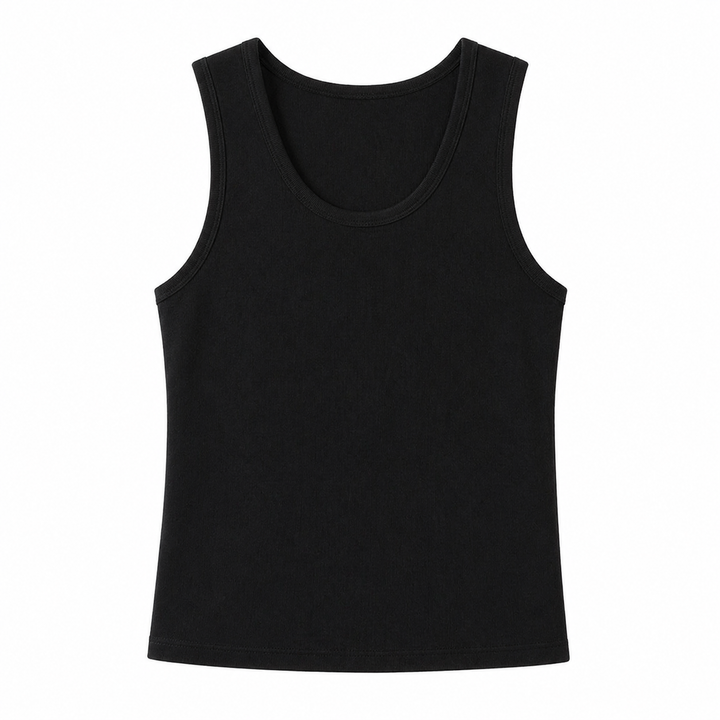 Myk, strikket slim fit singlet for dame med stretch, ideell for hverdagsbruk og bevegelsesfrihet.