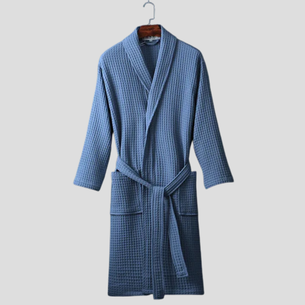 Elegant unisex bomulls badekåpe. Enkel og stilig for hverdagsavslapning og baderom.