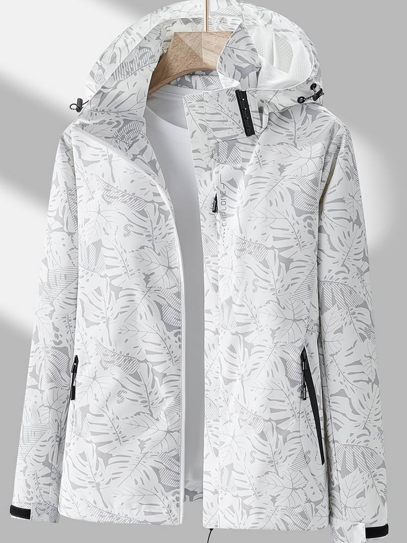 Sporty vanntett jakke for kvinner med justerbar hette, et must for aktive dager og eventyr i naturen.