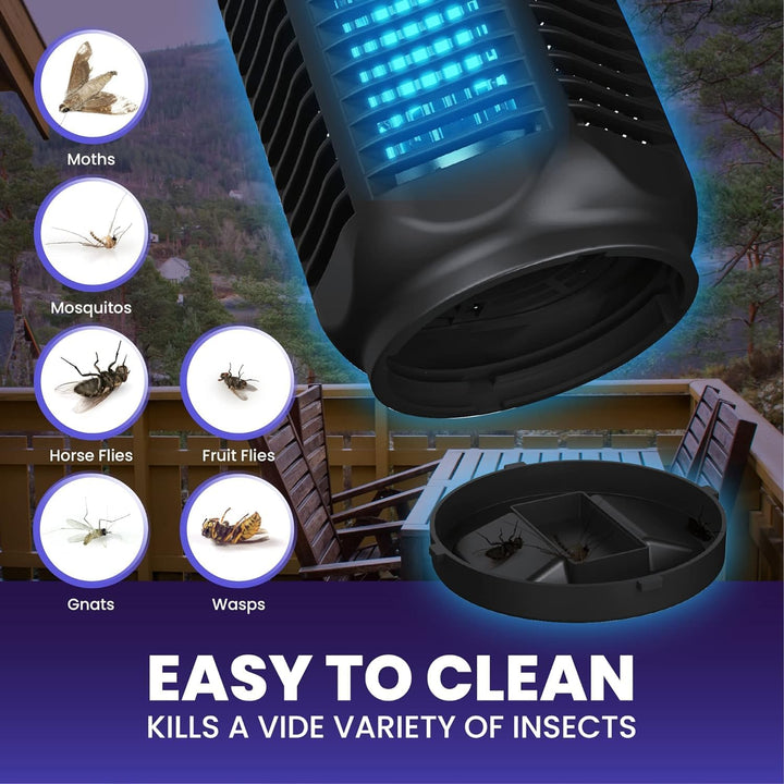 Moderne designet elektrisk UV-lys insektsdreper (WC2026) som effektivt fanger mygg og fluer, for hjem og hage.