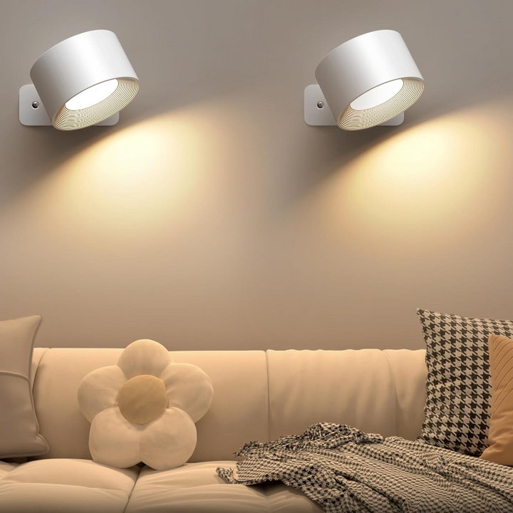 Oppladbar trådløs LED vegglampe med dimbar berøringskontroll for enkel, energieffektiv hjemmebelysning.