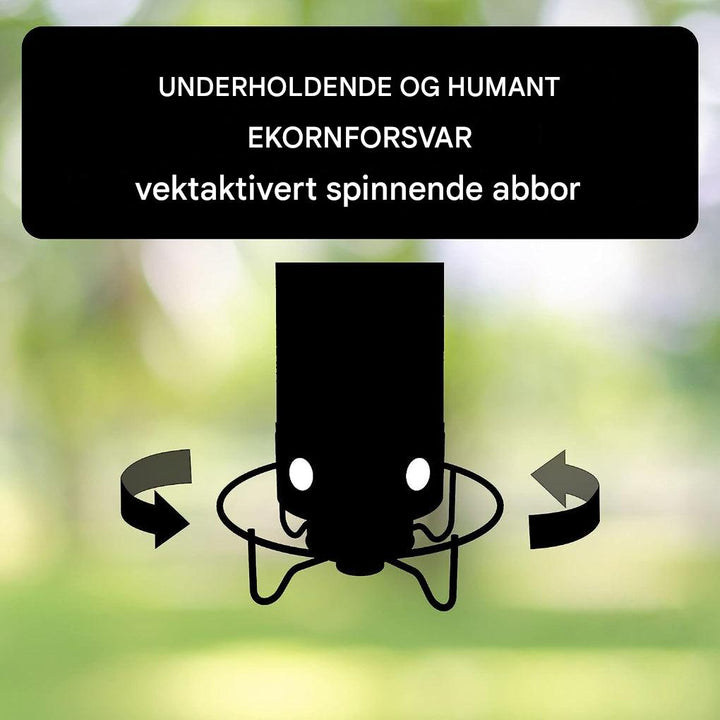 Fuglefrø synlig inne i den ekornsikre fuglemateren. Tiltrekker meiser, kjøttmeiser og fink.