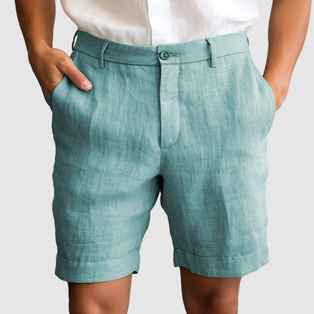 Pustende, avslappede herreshorts i grå, for ultimat komfort om våren og sommeren. Casual herreklær.