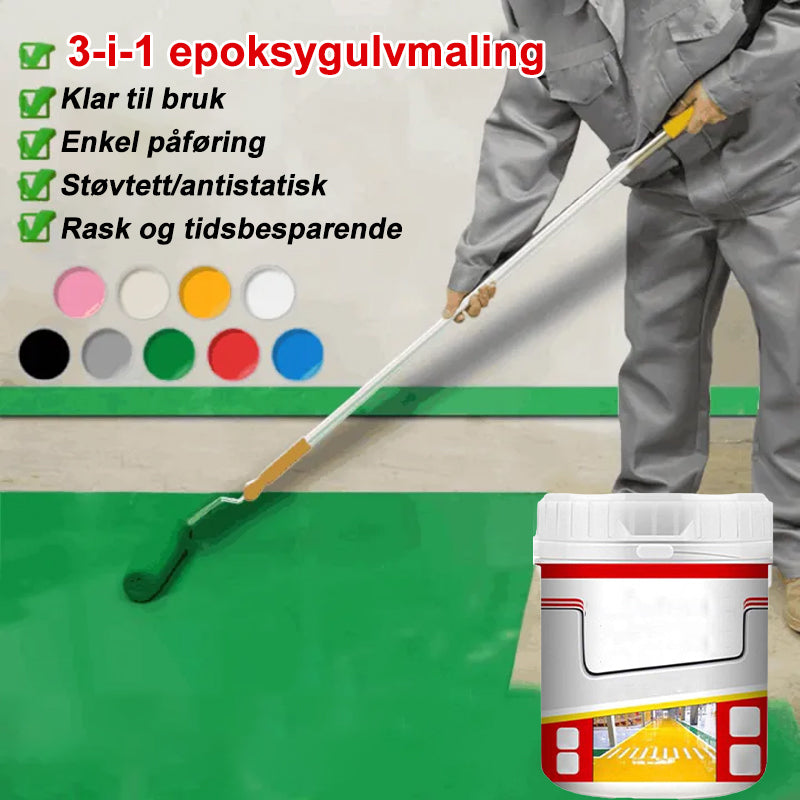Slitesterk antiskli gulvmaling for trygge betongflater, rasktørkende og vanntett.